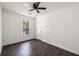 Bright bedroom with wood floors, a ceiling fan, and a window with natural lighting at 108 Old Dominion Dr, North Charleston, SC 29418