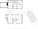 Detailed floor plan showcasing layout with spacious living room, kitchen, bedrooms and swimming pool at 108 Old Dominion Dr, North Charleston, SC 29418