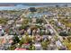 Stunning aerial view of a residential neighborhood near a lake with views of bridges and waterways at 11 Franklin St, Charleston, SC 29401