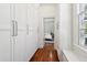 Hallway view with generous storage leading into a bedroom at 11 Franklin St, Charleston, SC 29401