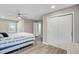 Serene bedroom with a ceiling fan, spacious closet, and lots of natural light at 113 Harvey Ave, Goose Creek, SC 29445