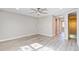 Bright, empty bedroom featuring hardwood floors, a ceiling fan, and a light-colored walls at 113 Harvey Ave, Goose Creek, SC 29445
