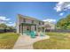 Large backyard featuring a patio with pergola, firepit, and an enclosed outdoor space at 122 Balsam Cir, Summerville, SC 29485