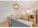 Dining room with hardwood floors and modern chandelier at 122 Balsam Cir, Summerville, SC 29485