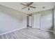 The bedroom features gray walls and floors, and a closet at 123 Wheeler Rd, Summerville, SC 29486