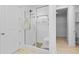 Bathroom featuring a tile shower, tile floor, and white walls at 1411 Homecoming Blvd, Ravenel, SC 29470