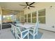 Covered patio with dining table and chairs, perfect for outdoor entertaining at 1411 Homecoming Blvd, Ravenel, SC 29470