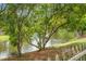 Scenic lake view from the backyard, enhanced by mature trees and lush greenery at 1485 Endicot Way, Mount Pleasant, SC 29466