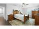 Bedroom with hardwood floors and ceiling fan at 1502 Southwick Dr, Johns Island, SC 29455
