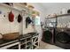 Charming mud room with built-in storage, convenient seating, and a modern washer and dryer at 1502 Southwick Dr, Johns Island, SC 29455