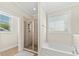 This bathroom features a tub and a separate glass shower, perfect for a relaxing spa-like experience at 1505 Fort Palmetto Cir, Mount Pleasant, SC 29466