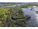 Scenic aerial view of a winding river flowing through marshland at 1522 Inland Ave, Charleston, SC 29412