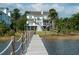 Expansive waterfront property with lush greenery, a private dock, and a grand home perfect for luxury living and outdoor entertainment at 1531 Murphys Island Ct, Awendaw, SC 29429