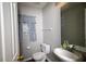 Cozy half-bathroom with decorative mirror and modern fixtures at 186 Two Pond Loop, Ladson, SC 29456