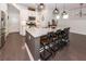 Updated kitchen with stainless appliances, white cabinetry, and an island with barstool seating at 2119 Oyster Reef Lane Ln, Mount Pleasant, SC 29466