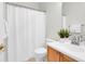 This bathroom features neutral walls and a vanity with a large mirror at 2520 Woodstream Rd, Mount Pleasant, SC 29466