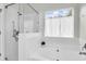 This bathroom has a separate shower and tub and a modern design at 2520 Woodstream Rd, Mount Pleasant, SC 29466