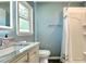 Bathroom features marble countertops, white vanity, and shower/tub combination at 2636 Elissa Dr, Charleston, SC 29414