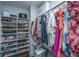 Walk-in closet with ample storage, including shelving for shoes and hanging space for clothing at 2962 Clearwater Dr, Mount Pleasant, SC 29466