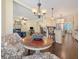 Open dining area between kitchen and living room with view of fireplace at 322 Clubview Rd, Summerville, SC 29485
