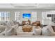 Inviting living room features hardwood floors, decorative windows, modern furnishings and a decorative fireplace at 327 Tupelo Lake Dr, Summerville, SC 29486