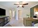 Modern office with wainscoting and sleek furnishings, featuring a well-lit workspace with closet access at 3307 Sawlog Dr, Summerville, SC 29486