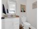 Cozy half bathroom with a nice vanity and plenty of light at 3587 Goodwater St, Mount Pleasant, SC 29466