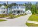 Beautifully landscaped front yard of a two-story home with a welcoming porch and a detached garage at 3587 Goodwater St, Mount Pleasant, SC 29466