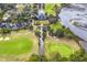 Aerial view of a golf course community with clubhouse and marsh views at 3756 Colonel Vanderhorst Circle, Mount Pleasant, SC 29466