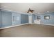 Bonus room featuring carpeted floors, a ceiling fan, and ample lighting at 3756 Colonel Vanderhorst Circle, Mount Pleasant, SC 29466