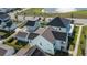 Aerial view of the home's exterior showcasing the backyard and detached garage at 403 Cool Bend Ln, Summerville, SC 29486