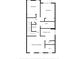 Second floor layout of the house showing the bedrooms, bathrooms, laundry, and walk-in closet at 422 Verbena Ave, Summerville, SC 29483
