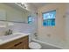 Cozy bathroom featuring bathtub, toilet, vanity, and ample natural light from window at 4327 Bream Rd, North Charleston, SC 29418
