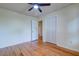 A well-lit bedroom with hardwood floors and closet space at 4327 Bream Rd, North Charleston, SC 29418