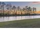 Scenic lake view at sunset with trees lining the water at 555 Dunswell Dr, Summerville, SC 29486