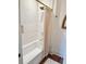 Bathroom featuring a tile shower and a wooden framed mirror at 795 Shagule Rd, Edisto Island, SC 29438
