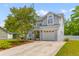 Charming two-story home with a well-manicured lawn and a one-car garage at 828 Williamsburg Ln, Charleston, SC 29414