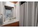 Bathroom view with wooden vanity and eye-catching vintage style ceiling at 1 Cool Blow St # 344, Charleston, SC 29403