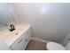 Powder room featuring vanity with modern faucet and gray walls at 102 Six Point Ct, Goose Creek, SC 29445