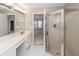Bathroom featuring vanity with double mirrors and separate stand up shower at 102 Six Point Ct, Goose Creek, SC 29445