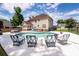 Backyard pool with lounge chairs and a serene setting at 102 Six Point Ct, Goose Creek, SC 29445