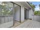 Weathered patio with sliding glass doors offering seamless indoor-outdoor living at 108 Greenmeadow Dr, Goose Creek, SC 29445