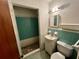 Bathroom features a walk-in shower, mirror, and sink with vanity at 113 Germantown Rd, Summerville, SC 29483