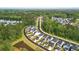 Wide aerial image of a beautifully designed community with lush trees, a pond and well-kept lawns at 117 Osprey Ridge Ln, Summerville, SC 29483