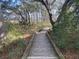 Winding wooden boardwalk through a lush wooded area, offering a peaceful outdoor experience at 148 Cowrie Ct, Mount Pleasant, SC 29464