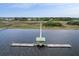 Aerial view of private dock at 1500 Bower Ln, Johns Island, SC 29455