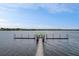 A beautiful wooden dock with seating and great views of the waterway at 1500 Bower Ln, Johns Island, SC 29455