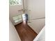 Foyer area with hardwood floors and a staircase leading to the second floor at 151 Kirkland St, Goose Creek, SC 29445