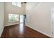 Bright living room featuring hardwood floors, staircase, and natural light at 151 Kirkland St, Goose Creek, SC 29445