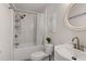 Full bathroom features a shower-tub combination and modern vanity at 1616 Refuge Run, Charleston, SC 29412